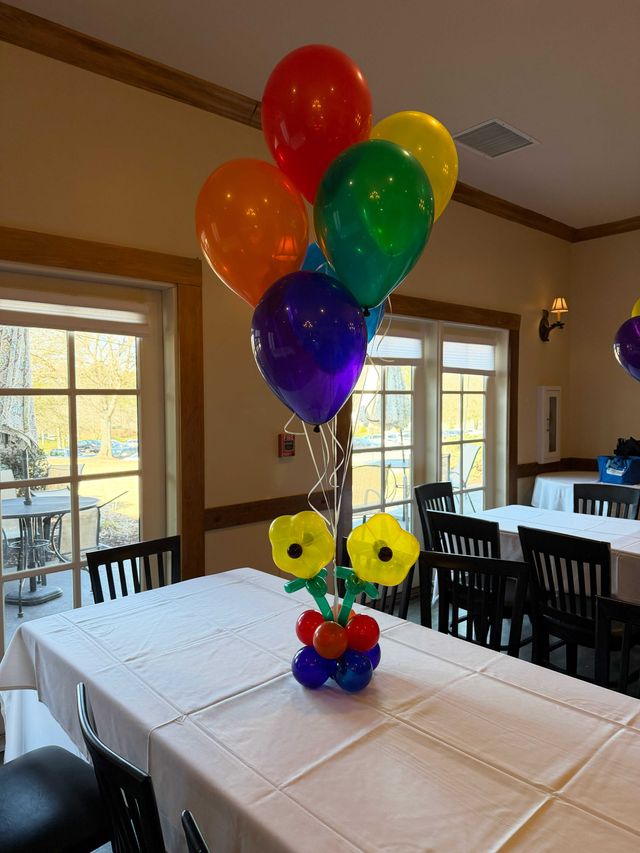 90th birthday balloon flower centerpiece part 2